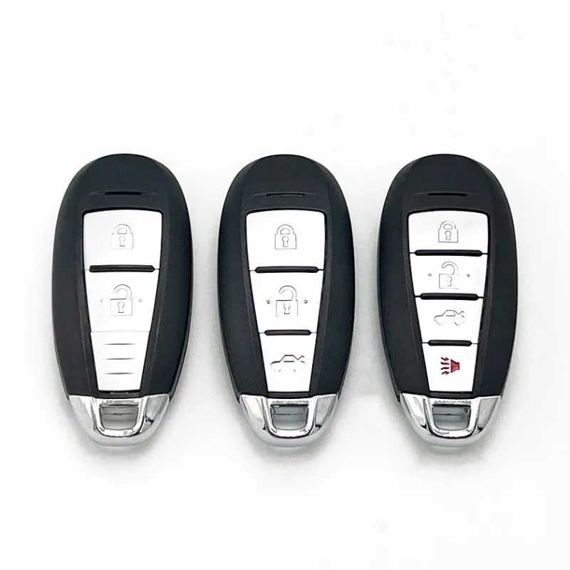 High Quality Key Shell Blade Replacement S-uzuki 2 Buttons Remote Smart Car Key Shell with Emergency Key Blade