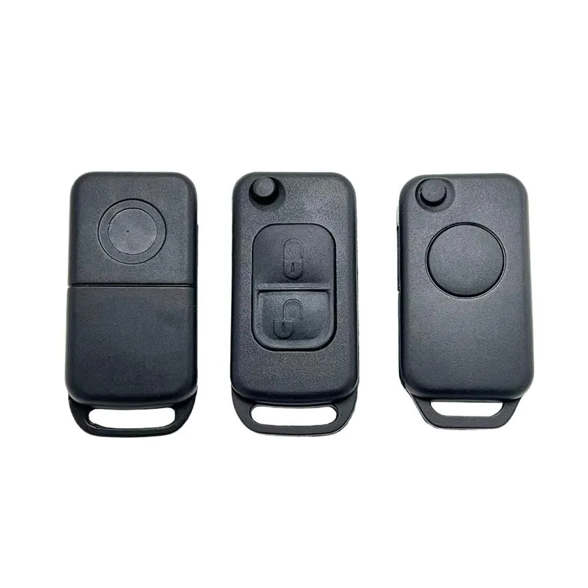 2 Button Flip Folding Remote Car Key Shell Car case Vehicle Keys Fob Remote for Mercedes Benz SLK E113 a C E S W168 W124 W202