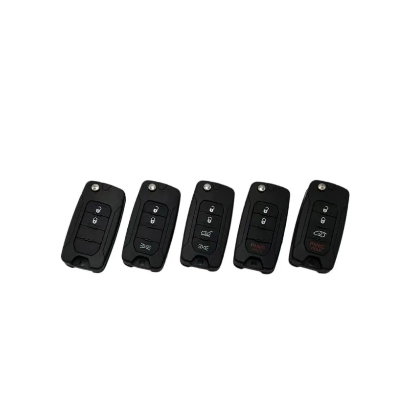 Manufacturers Make Car Keys Folding Remote Key Shell for Jeep Vehicles with Blank Uncut CY24 Key Blank