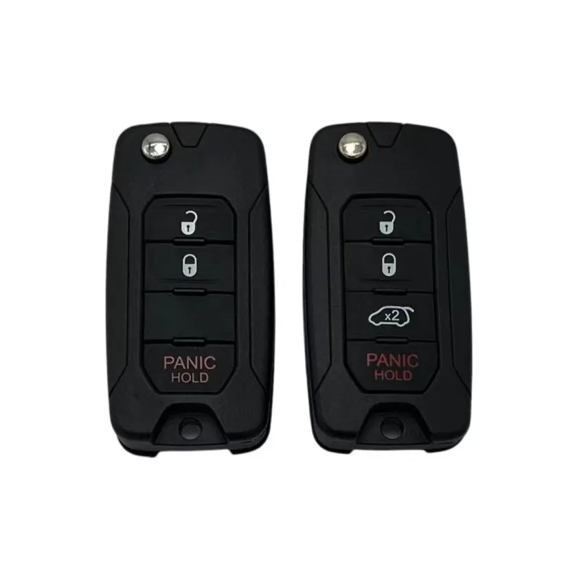 Manufacturers Make Car Keys Folding Remote Key Shell for Jeep Vehicles with Blank Uncut CY24 Key Blank
