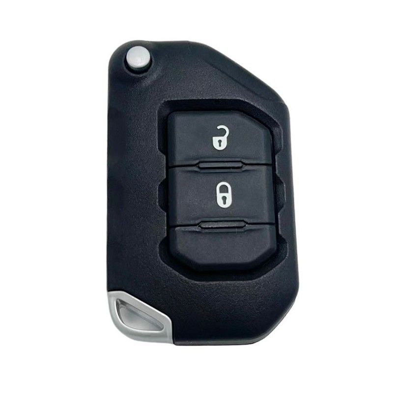 4 Buttons Remote Car Key Shell Fob for Jeep Wrangler Rubicon Sahara JK JL 2018 SIP22 Blade Replacement Keyless Entry Fob Case