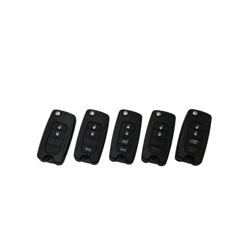 Manufacturers Make Car Keys Folding Remote Key Shell for Jeep Vehicles with Blank Uncut CY24 Key Blank