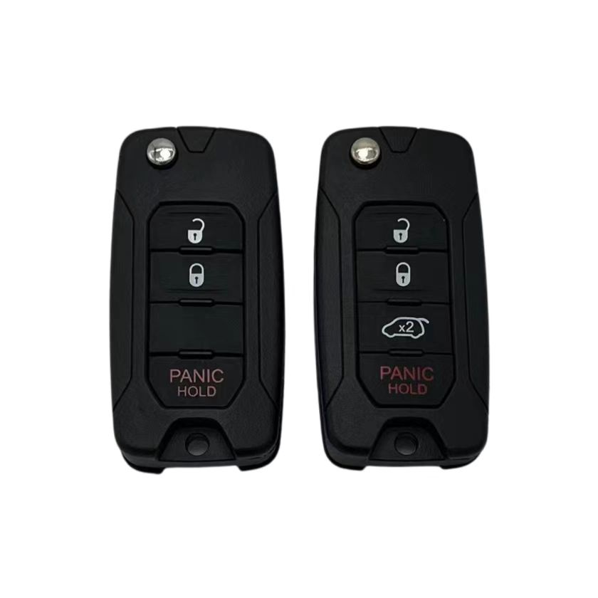 Manufacturers Make Car Keys Folding Remote Key Shell for Jeep Vehicles with Blank Uncut CY24 Key Blank