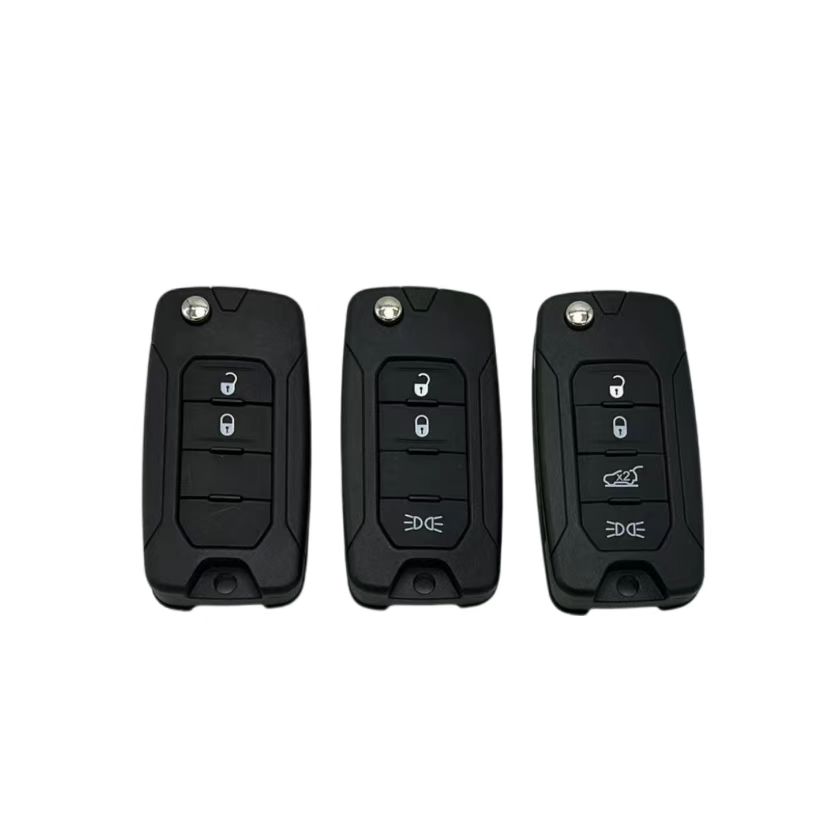 Manufacturers Make Car Keys Folding Remote Key Shell for Jeep Vehicles with Blank Uncut CY24 Key Blank
