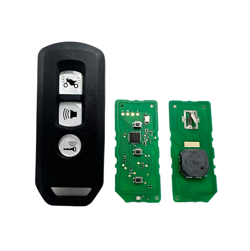 Motorcycle Keyless Remote for Honda Pcx 150 Adv 150 PCX160 Forza 350 NSS350 KOR-V02 3 Button 433.92MHz ID47 Chip Silver Key