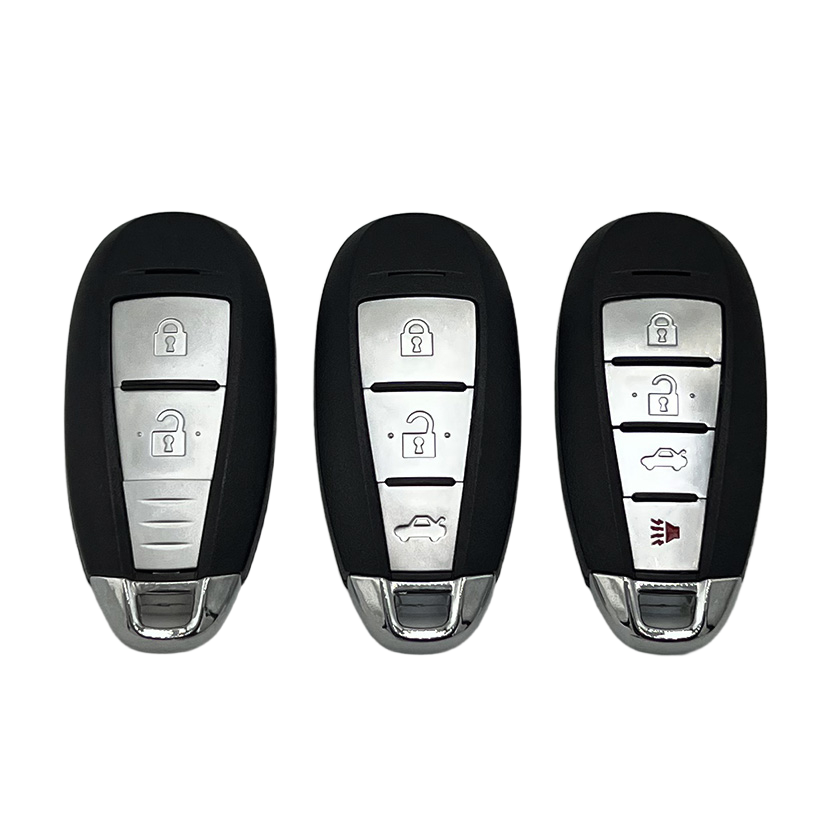 High Quality Key Shell Blade Replacement S-uzuki 2 Buttons Remote Smart Car Key Shell with Emergency Key Blade